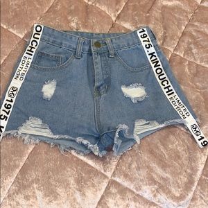 Denim shorts